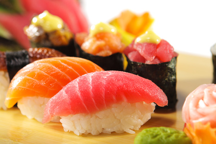 Sushi ist ein beliebter Teil der Reis Diät
